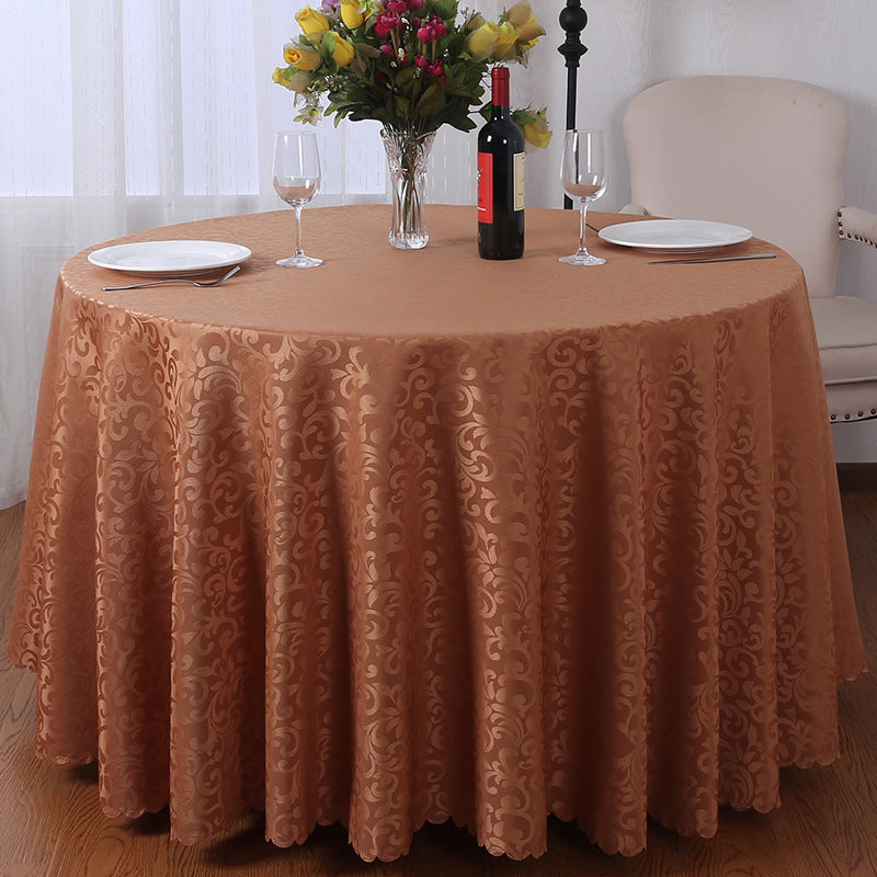 White Tablecloth party Round Table Cover Wholesale Elegant Solid Table Cloths foding Event Party Hotel Decoration