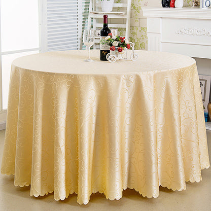 White Tablecloth party Round Table Cover Wholesale Elegant Solid Table Cloths foding Event Party Hotel Decoration