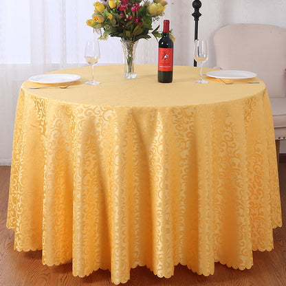 White Tablecloth party Round Table Cover Wholesale Elegant Solid Table Cloths foding Event Party Hotel Decoration