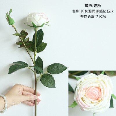 Fresh rose Artificial Flowers Real Touch rose Flowers Home decorations for Wedding Party or Birthday Valentine's Day gift