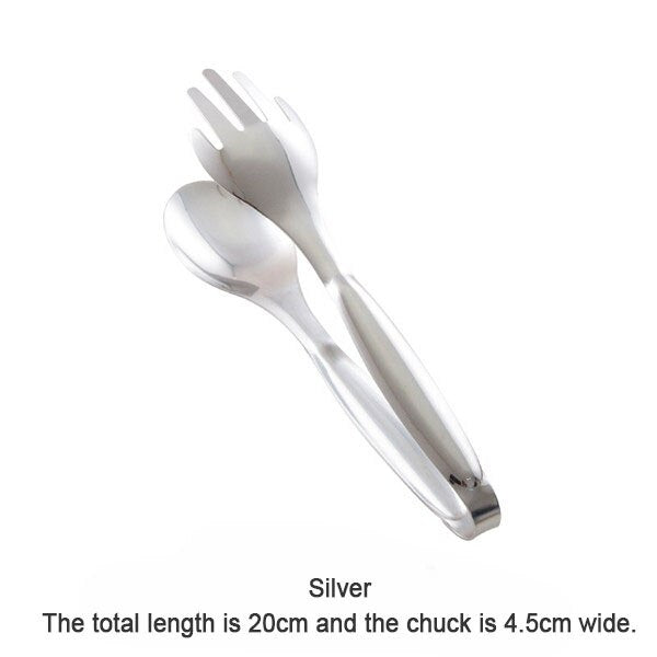 Stainless Steel Salad Tong BBQ Clips Bread Steak Cook Tools Food Serving Utensil Tong Buffet Kichen Accessories Gold Food Clips