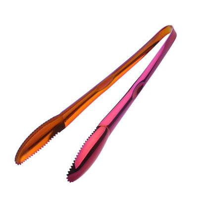 Gold Ice Tongs Stainless Steel BBQ Tong Food Serving Clever Salad Bread Meat Fruit Clamp Kitchen Clip Cooking Utensils