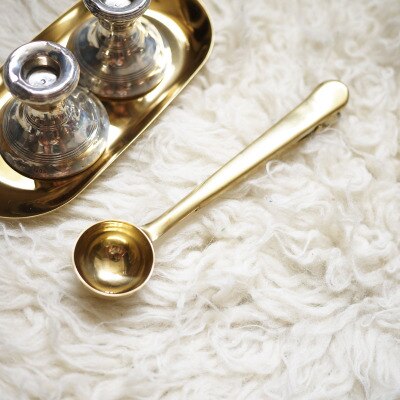Northern European style gold color Two in one spoon sealing clip Measuring Spoon coffee spoon 1pc/lot