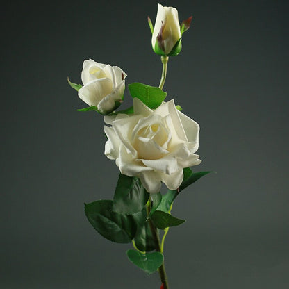 3 heads Artificial Real Touch Rose Flowers Decoration Fresh rose Artificial Flowers latex roses for wedding bouquet decoration