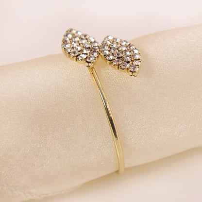 10pcs SHSEJA Deluxe Napkin Ring Hotel Wedding Supplies Napkin Ring Gold Plated Diamond Pearl Napkin Buckle Desktop Decoration