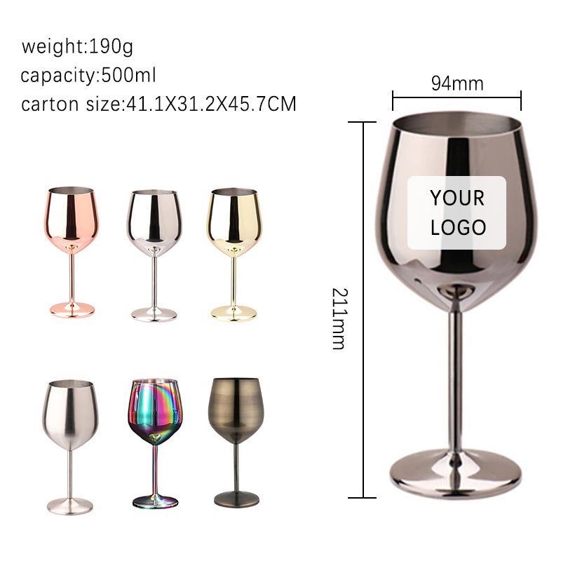 Uniquelina  Black Wine Glasses Set of 4, 18oz Stainless Steel Wine Glasses, Unbreakable & Portable Stemmed Metal Wine Glass for Outdoor, Travel, Camping and Pool, Ideal Gift for Wine Lovers (Black)