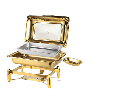  wholesale stainless steel chafing dishes with glass lids, square or round, 4.8L and 9L for events & hotel  in Abuja.