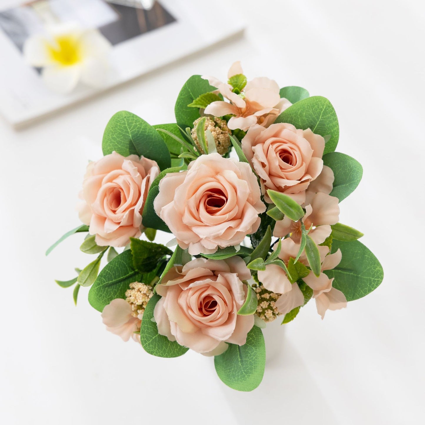 Rose  Artificial Flower7 branches rose Fake Flower for Wedding Decoration Flowers Home Garden Decor