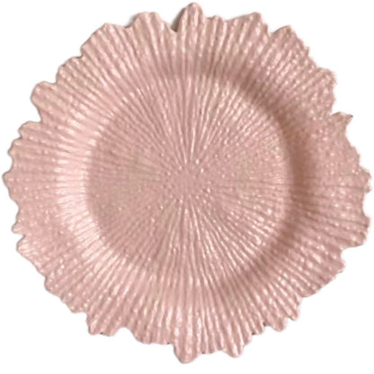 uniquelina wholesale 13inch Round plastic Rim Charger Plates Gold Round Reef gold plastic Charger Plates for Dinner,Wedding,Party,Event Decoration.