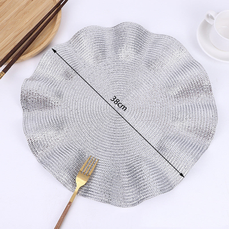 Uniquelina Table Mat Round Woven Placemats PP Waterproof Dining Non-Slip Napkin Disc Kitchen Decoration