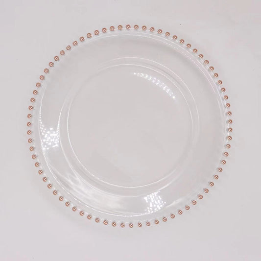 Assiettes de présentation rondes en plastique de 13 pouces Assiettes de présentation en plastique de récif rond doré pour dîner, mariage, fête, décoration d'événements. 