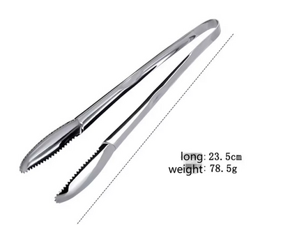 Gold Ice Tongs Stainless Steel BBQ Tong Food Serving Clever Salad Bread Meat Fruit Clamp Kitchen Clip Cooking Utensils