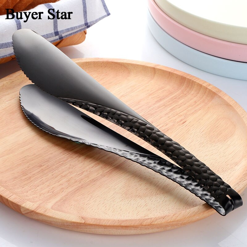 Stainless Steel Bread Food Tong Kitchen Utensils Buffet Cooking Tool Bread Clip Pastry Clamp Barbecue Tongs Steel Serving Tools