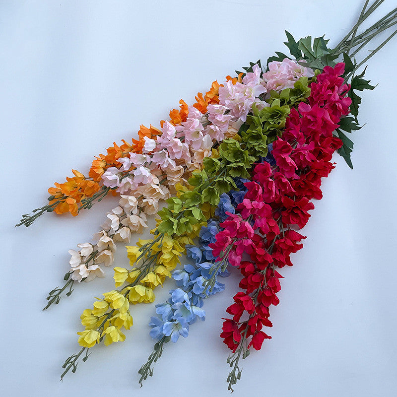 Uniquelina 1.2m long single branch hyacinth wedding  lead flower high silk flower wedding decoration artifical flowers