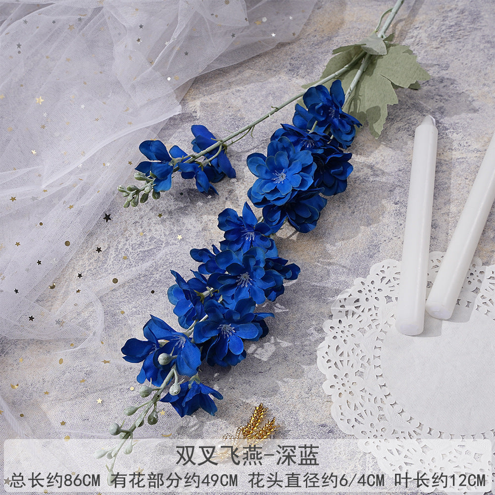 Uniquelina Artificial violet Fake Silk Flowers with Stem Floral Gift for Wedding Arrangement Party Home Decor