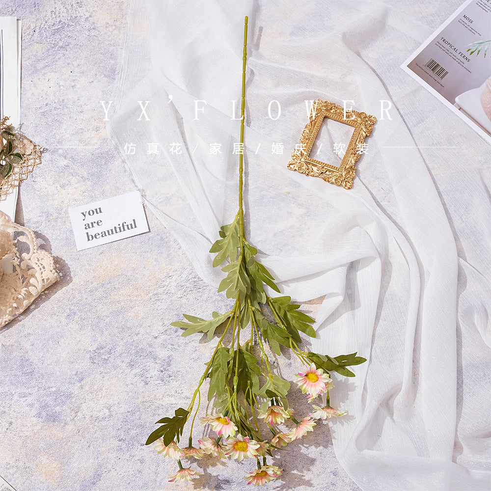 Uniquelina – boule artificielle unique de haute qualité, chrysanthème en soie avec tiges floquées, fleurs pour la décoration